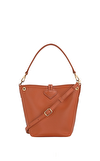 Resim Le Roseau Kahverengi Bucket Çanta XS