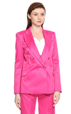 Resim Fuşya Uzun Kollu Blazer