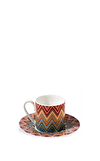 Resim Missoni Zig Zag Jarris 156, 2 Kişilik Türk Kahvesi Fincan ve Tabağı