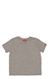 Resim Gri Palyaço Baskılı Kısa Kollu Bisiklet Yaka Pamuk Çocuk T-Shirt