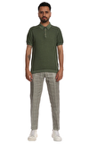 Resim Haki Kısa Kol Polo Yaka T-Shirt