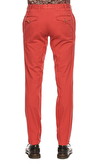 Resim Kırmızı Dar Paça Pamuklu Pantolon