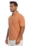Resim Turuncu Kısa Kol Polo Yaka Pamuk T-Shirt