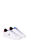 Resim Beyaz Deri Detaylı Erkek Sneakers