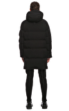 Resim Siyah Kapüşonlu Puff Parka