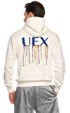 Resim Beyaz Baskılı Erkek Hoodie