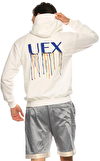 Resim Beyaz Baskılı Erkek Hoodie