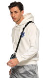 Resim Beyaz Baskılı Erkek Hoodie