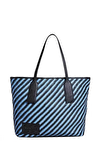 Resim Mavi Çizgili Kadın El Çantası