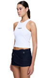 Resim Beyaz Marka Logolu Halter Yaka Atlet