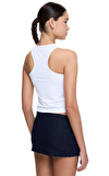Resim Beyaz Marka Logolu Halter Yaka Atlet