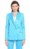 Resim Mavi Uzun Kollu Blazer
