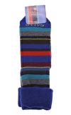 Resim Çok Renkli Çizgili Pamuk Çocuk Çorap