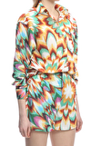 Resim Çok Renkli Karışık Desenli Uzun Kollu Gömlek