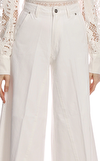 Resim Beyaz Geniş Pamuk Pantolon