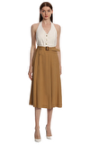 Resim Camel Normal Midi Keten Karışımlı Etek