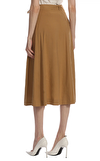 Resim Camel Normal Midi Keten Karışımlı Etek
