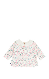 Resim Uzun Kollu Çiçek Baskılı Pamuklu Bebek Bluz