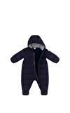 Resim Lacivert Kapüşonlu Bebek Astronot Kar Tulumu