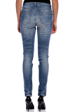 Resim Denim Dar Pamuklu Pantolon