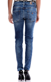 Resim Denim Dar Pamuklu Pantolon