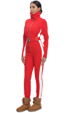 Resim Kırmızı Uzun Kollu Dar paça Dik Yaka Kayak Tulumu