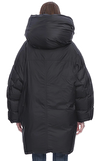 Resim Siyah Uzun Kollu Kapüşonlu Yakalı Mont