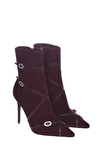 Resim Mor Süet Yüksek Topuklu Kadın Bot