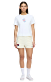 Resim Beyaz Logo Baskılı Şort