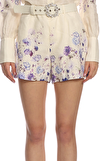 Resim Çok Renkli Çiçek Desenli Şort