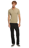 Resim Kahverengi Kısa Kol Polo Yaka Pamuk T-Shirt