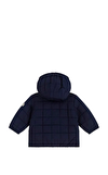 Resim Lacivert Kapüşonlu Puff Mont