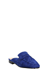 Resim Lacivert Süet Kadın Terlik