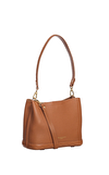 Resim Manhattan Satchel Kahverengi Deri Omuz Çantası