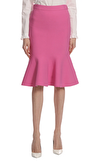 Resim Pembe Volanlı Lastik Bel Midi Etek