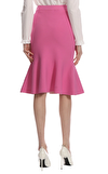 Resim Pembe Volanlı Lastik Bel Midi Etek