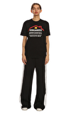 Resim Çok Renkli Logo Baskılı Kısa Kollu Bisiklet Yaka Pamuk Erkek T-Shirt