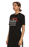 Resim Çok Renkli Logo Baskılı Kısa Kollu Bisiklet Yaka Pamuk Erkek T-Shirt