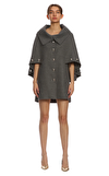 Resim Gri Kolsuz Gömlek Yaka Mini Boy Elbise