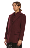 Resim Bordo Uzun Kollu Ceket