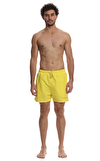 Resim Sarı Marka Logolu Normal Bel Erkek Şort Mayo