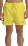 Resim Sarı Marka Logolu Normal Bel Erkek Şort Mayo