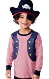 Resim Pamuklu Korsan Kostüm Çocuk Pijama Takım