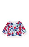 Resim Çok Renkli Çiçek Baskılı Pamuklu Sweatshirt