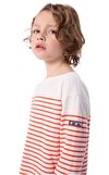 Resim Çizgili Pamuklu Çocuk Uzun Kollu T-Shirt