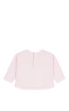 Resim Açık Pembe Kalp Desenli Pamuk Sweatshirt