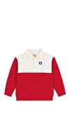 Resim Polo Yaka Renkli Sweatshirt