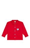 Resim Kırmızı Yama Detaylı Pamuklu Ceket