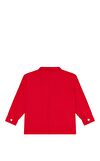 Resim Kırmızı Yama Detaylı Pamuklu Ceket