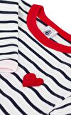 Resim Çok Renkli Çizgili Uzun Kollu Pamuk T-shirt